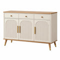 Sideboard 120 cm Cremefarben Holzwerkstoff mit 3 Türen und 3 Schubladen - Lorventario
