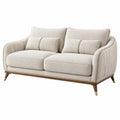 2-Sitzer Sofa 180 x 90 x 85 cm Stoff Beige mit Holzgestell - Lorventario